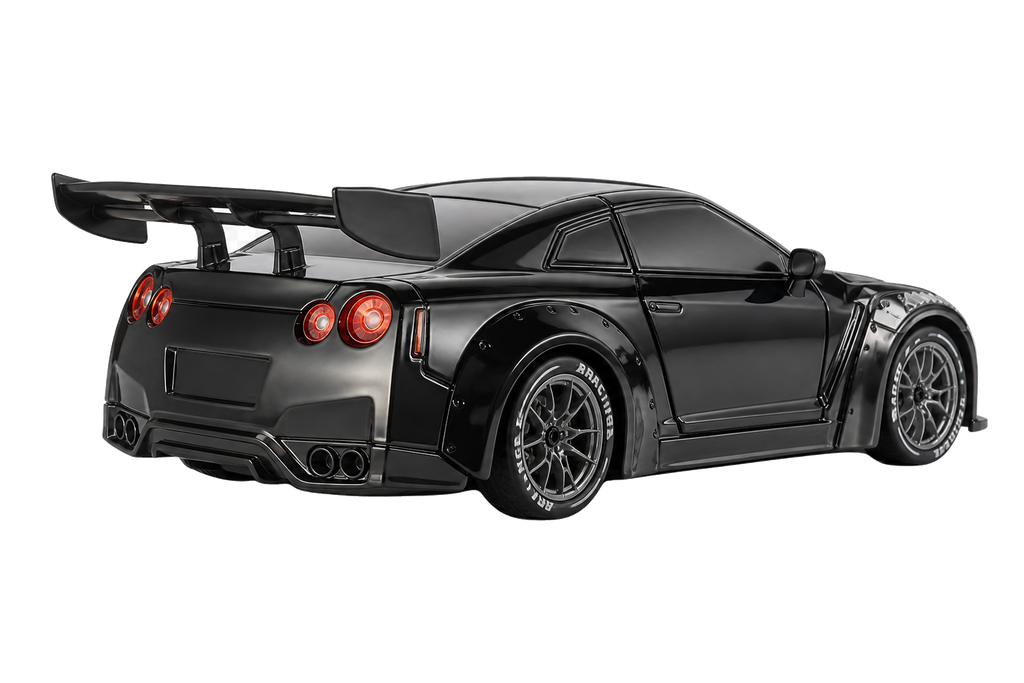 GT-R Style RC Drift Car, freigestellte Heckansicht
