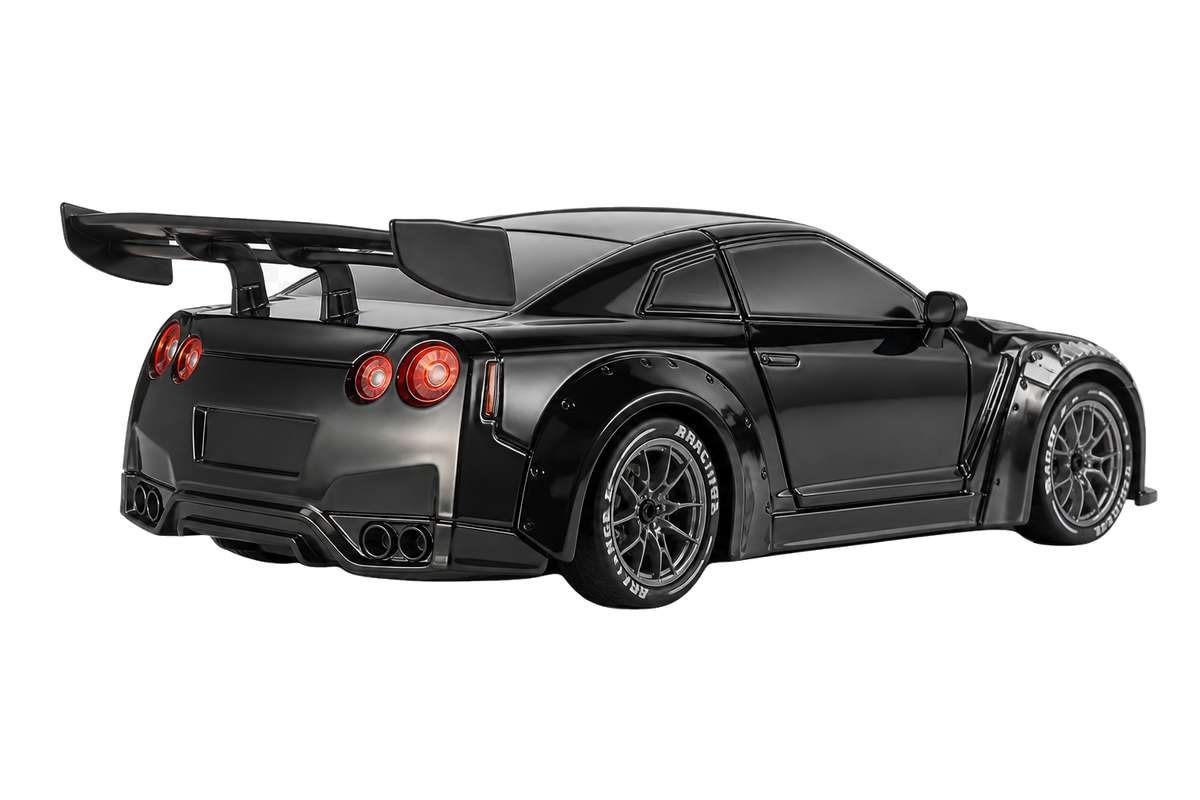 GT-R Style RC Drift Car, freigestellte Heckansicht
